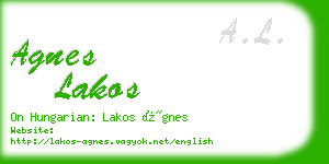 agnes lakos business card